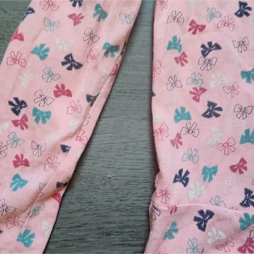 Baby Gap Girl's Pink Long Sleeve Bow Graphic Crewneck Pullover Dress Size 5